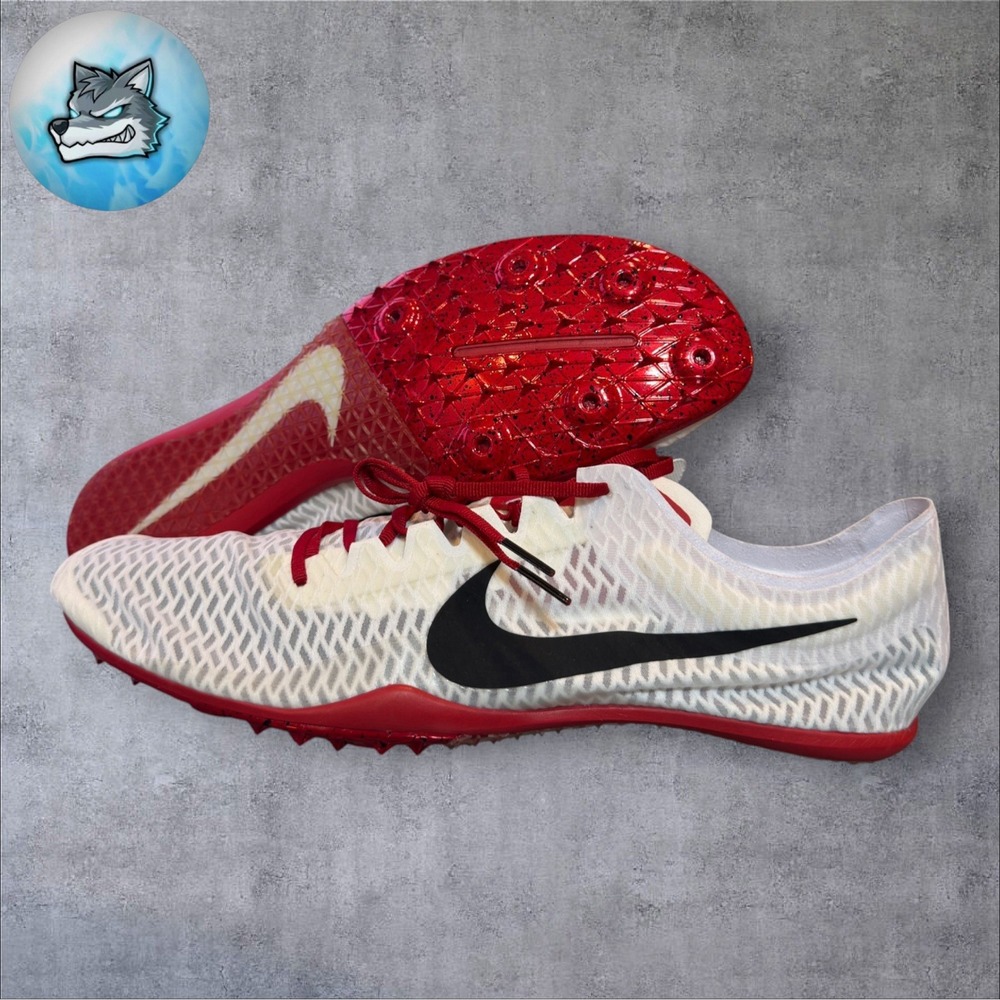 Nike Zoom Mamba 5 Bowerman Track Club Spikes White Red Men's Size 14 AV3158-111
